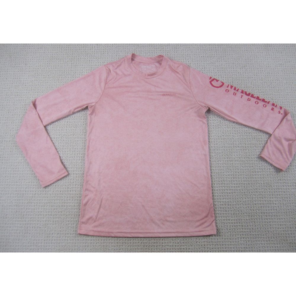 Magellan Shirt Girls XL Pink Outdoors Classic Fit Long Sleeve Crew Neck Polyeste